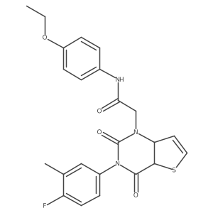 N-(4-ethoxyphenyl)-2-[3-(4-fluoro-3-methylphenyl)-2,4-dioxo-1H,2H,3H,4H-thieno[3,2-d]pyrimidin-1-yl]acetamide结构式