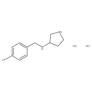 (3S)-N-[(4-chlorophenyl)methyl]pyrrolidin-3-amine dihydrochloride Structure