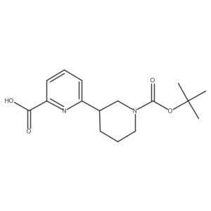6-(1-(Tert-butoxycarbonyl)piperidin-3-yl)picolinic acid结构式