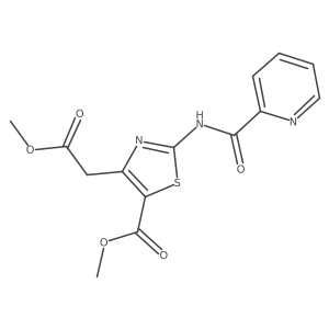 Methyl 4-(2-methoxy-2-oxoethyl)-2-[(pyridin-2-ylcarbonyl)amino]-1,3-thiazole-5-carboxylate Structure