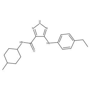 5-((4-ethylphenyl)amino)-N-(4-methylcyclohexyl)-1H-1,2,3-triazole-4-carboxamide结构式