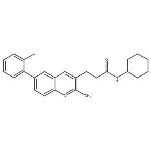 3-[2-Amino-6-(2-Methylphenyl)quinolin-3-Yl]-N-Cyclohexylpropanamide Structure