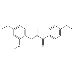 N-[(2,4-dimethoxyphenyl)methyl]-N-methyl-6-(methylsulfanyl)pyridine-3-carboxamide Structure