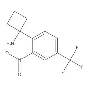 1-[2-Nitro-4-(trifluoromethyl)phenyl]cyclobutan-1-amine Structure
