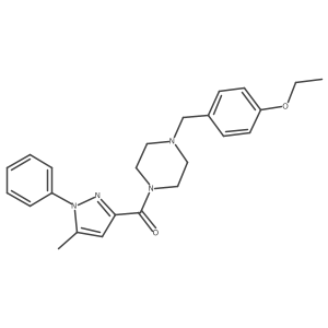 Methanone, [4-[(4-ethoxyphenyl)methyl]-1-piperazinyl](5-methyl-1-phenyl-1H-pyrazol-3-yl)- Structure