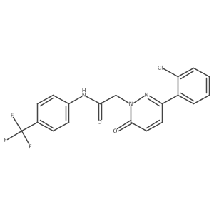 2-[3-(2-chlorophenyl)-6-oxopyridazin-1(6H)-yl]-N-[4-(trifluoromethyl)phenyl]acetamide Structure