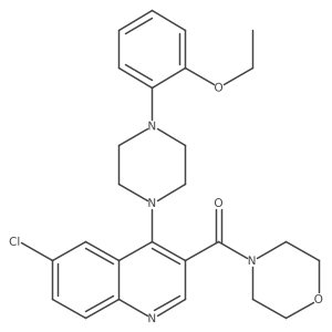 {6-Chloro-4-[4-(2-ethoxyphenyl)piperazin-1-yl]quinolin-3-yl}(morpholin-4-yl)methanone结构式