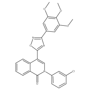 2-(3-chlorophenyl)-4-[3-(3,4,5-trimethoxyphenyl)-1,2,4-oxadiazol-5-yl]isoquinolin-1(2H)-one Structure