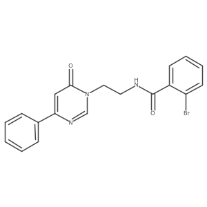 2-bromo-N-(2-(6-oxo-4-phenylpyrimidin-1(6H)-yl)ethyl)benzamide Structure