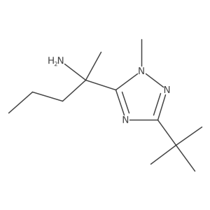 2-(3-tert-butyl-1-methyl-1H-1,2,4-triazol-5-yl)pentan-2-amine结构式