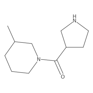 3-Methyl-1-(pyrrolidine-3-carbonyl)piperidine结构式