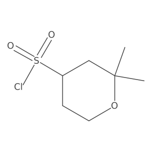 2,2-Dimethyloxane-4-sulfonyl chloride结构式