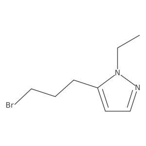5-(3-bromopropyl)-1-ethyl-1H-pyrazole结构式