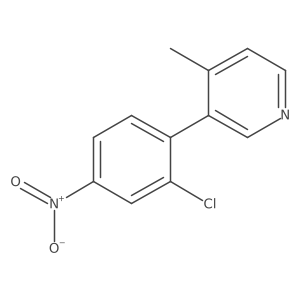 3-(2-Chloro-4-nitrophenyl)-4-methylpyridine结构式