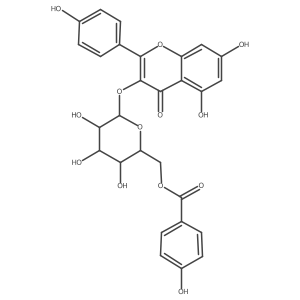 [(2R,3S,4S,5R,6S)-6-[5,7-dihydroxy-2-(4-hydroxyphenyl)-4-oxochromen-3-yl]oxy-3,4,5-trihydroxyoxan-2-yl]methyl 4-hydroxybenzoate Structure