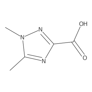 1,5-Dimethyl-1H-1,2,4-triazole-3-carboxylic acid结构式
