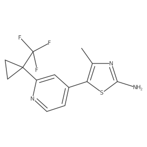 4-Methyl-5-(2-(1-(trifluoromethyl)cyclopropyl)-pyridin-4-yl)thiazol-2-amine Structure