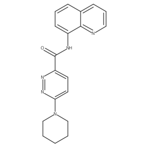 6-(piperidin-1-yl)-N-(quinolin-8-yl)pyridazine-3-carboxamide结构式