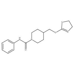 4-(((4,5-dihydrothiazol-2-yl)thio)methyl)-N-phenylpiperidine-1-carboxamide Structure