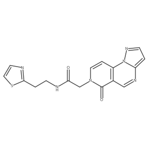 2-(6-oxopyrazolo[1,5-a]pyrido[3,4-e]pyrimidin-7(6H)-yl)-N-[2-(1,3-thiazol-2-yl)ethyl]acetamide结构式