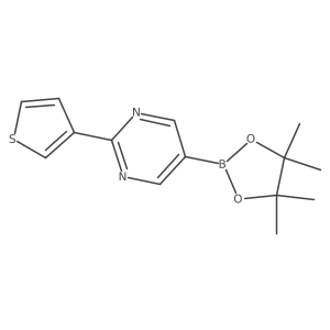 5-(4,4,5,5-Tetramethyl-1,3,2-dioxaborolan-2-YL)-2-(thiophen-3-YL)pyrimidine Structure