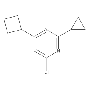 4-Chloro-6-cyclobutyl-2-cyclopropylpyrimidine结构式