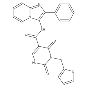 3-(furan-2-ylmethyl)-2,4-dioxo-N-(2-phenylimidazo[1,2-a]pyridin-3-yl)-1,2,3,4-tetrahydropyrimidine-5-carboxamide结构式