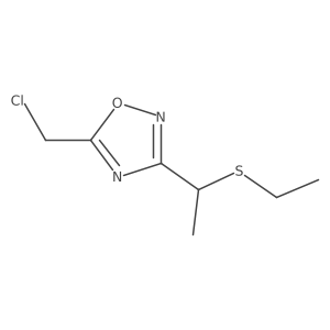 5-(Chloromethyl)-3-[1-(ethylsulfanyl)ethyl]-1,2,4-oxadiazole Structure