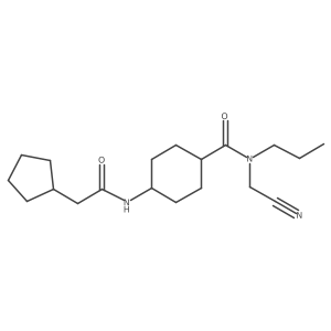 N-(Cyanomethyl)-4-[(2-cyclopentylacetyl)amino]-N-propylcyclohexane-1-carboxamide Structure