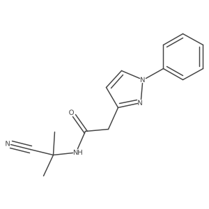 N-(2-Cyanopropan-2-yl)-2-(1-phenylpyrazol-3-yl)acetamide Structure