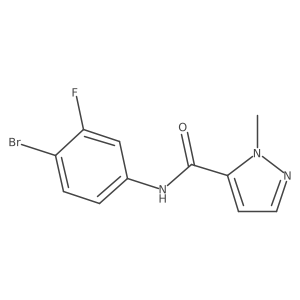 2-Methyl-2H-pyrazole-3-carboxylic acid (4-bromo-3-fluoro-phenyl)-amide结构式