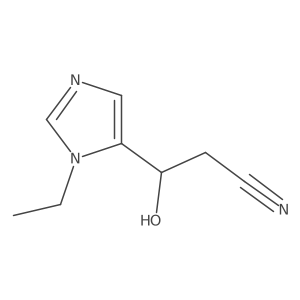 3-(1-ethyl-1H-imidazol-5-yl)-3-hydroxypropanenitrile结构式