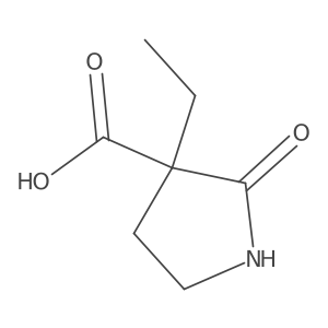 3-Ethyl-2-oxopyrrolidine-3-carboxylic acid结构式