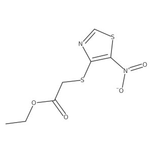 Ethyl 2-((5-nitrothiazol-4-yl)thio)acetate Structure