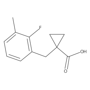 1-[(2-Fluoro-3-methylphenyl)methyl]cyclopropane-1-carboxylic acid结构式