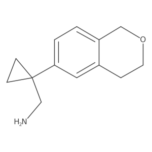 [1-(3,4-dihydro-1H-2-benzopyran-6-yl)cyclopropyl]methanamine Structure