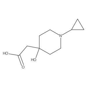 2-(1-Cyclopropyl-4-hydroxypiperidin-4-yl)acetic acid Structure