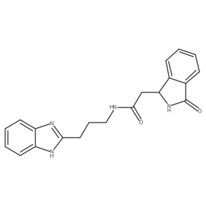 N-[3-(1H-benzimidazol-2-yl)propyl]-2-(3-oxo-2,3-dihydro-1H-isoindol-1-yl)acetamide结构式