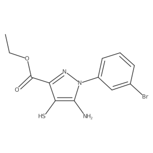 Ethyl 5-amino-1-(3-bromophenyl)-4-mercapto-1h-pyrazole-3-carboxylate Structure