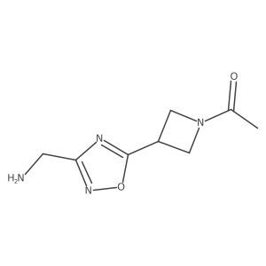 1-{3-[3-(Aminomethyl)-1,2,4-oxadiazol-5-yl]azetidin-1-yl}ethanone Structure