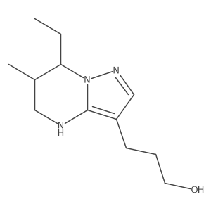 3-{7-ethyl-6-methyl-4H,5H,6H,7H-pyrazolo[1,5-a]pyrimidin-3-yl}propan-1-ol结构式
