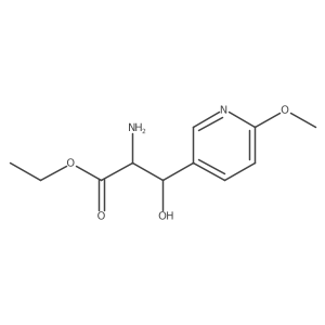 Ethyl 2-amino-3-hydroxy-3-(6-methoxypyridin-3-yl)propanoate结构式