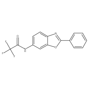 Acetamide, 2,2,2-trifluoro-N-(2-phenyl-6-benzoxazolyl)- Structure