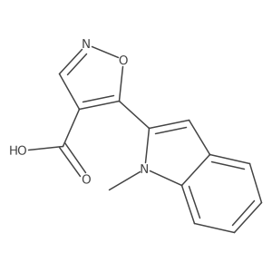 5-(1-methyl-1H-indol-2-yl)-1,2-oxazole-4-carboxylic acid结构式