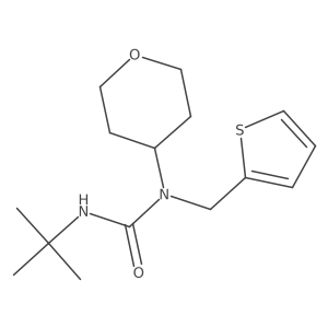 3-(tert-butyl)-1-(tetrahydro-2H-pyran-4-yl)-1-(thiophen-2-ylmethyl)urea结构式