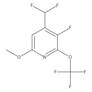 4-(Difluoromethyl)-3-fluoro-6-methoxy-2-(trifluoromethoxy)pyridine Structure