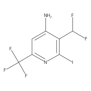 3-(Difluoromethyl)-2-iodo-6-(trifluoromethyl)pyridin-4-amine Structure