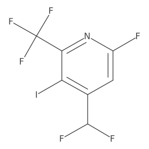 4-(Difluoromethyl)-6-fluoro-3-iodo-2-(trifluoromethyl)pyridine Structure