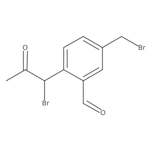 2-(1-Bromo-2-oxopropyl)-5-(bromomethyl)benzaldehyde结构式