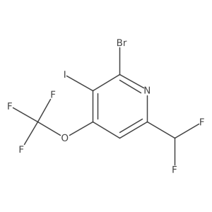 2-Bromo-6-(difluoromethyl)-3-iodo-4-(trifluoromethoxy)pyridine结构式